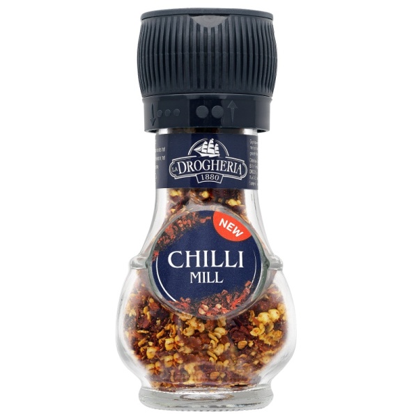 Dried Crushed Chilli Flakes Seasoning Mill La Drogheria 25g